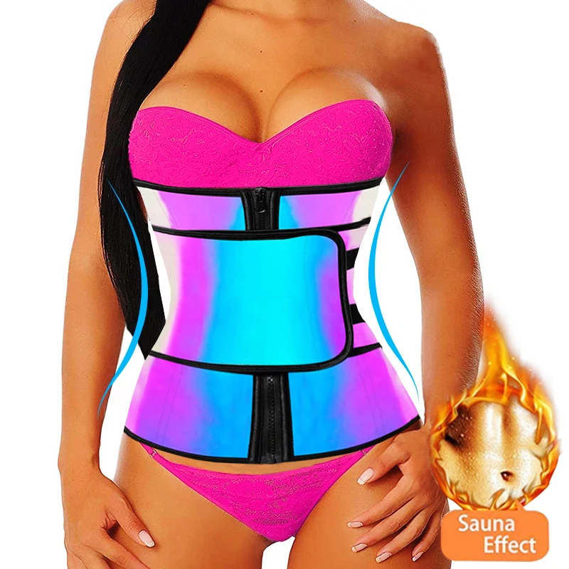 
2021 New Neoprene Workout Slim Belly Band Tummy Control Sweat Girdle Cincher Belt Women Waist Trainer for Weight Loss 