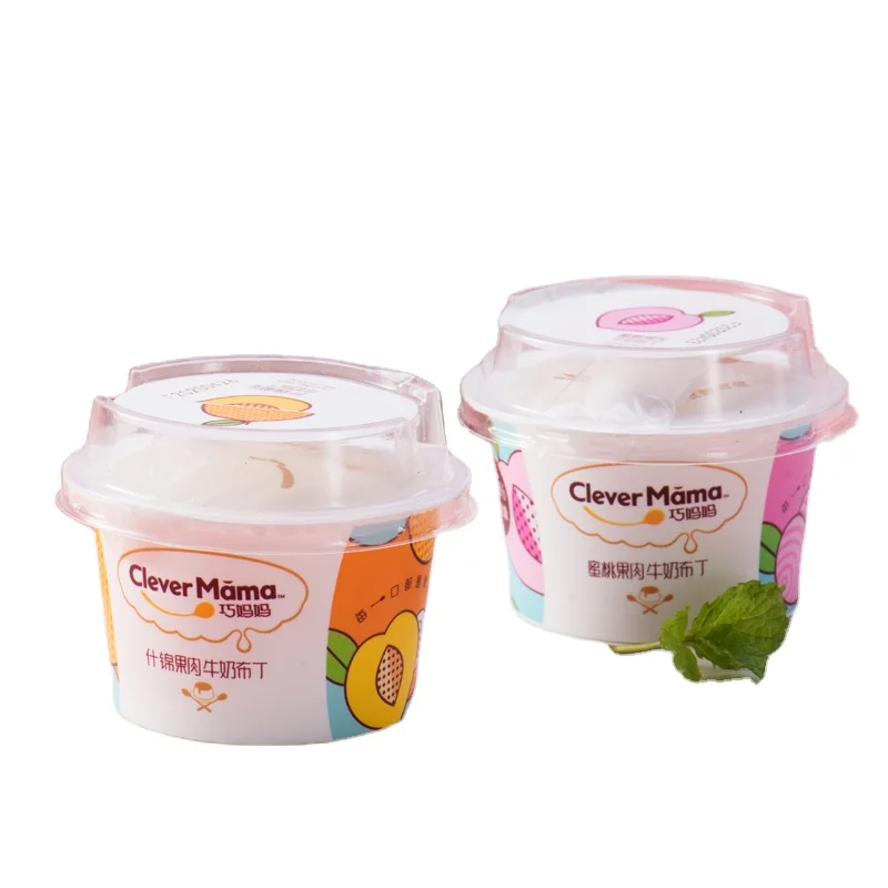 85 g Chinese Wholesale  Fruit Milk Pudding Dessert Low Calories Dessert Fruit Jelly