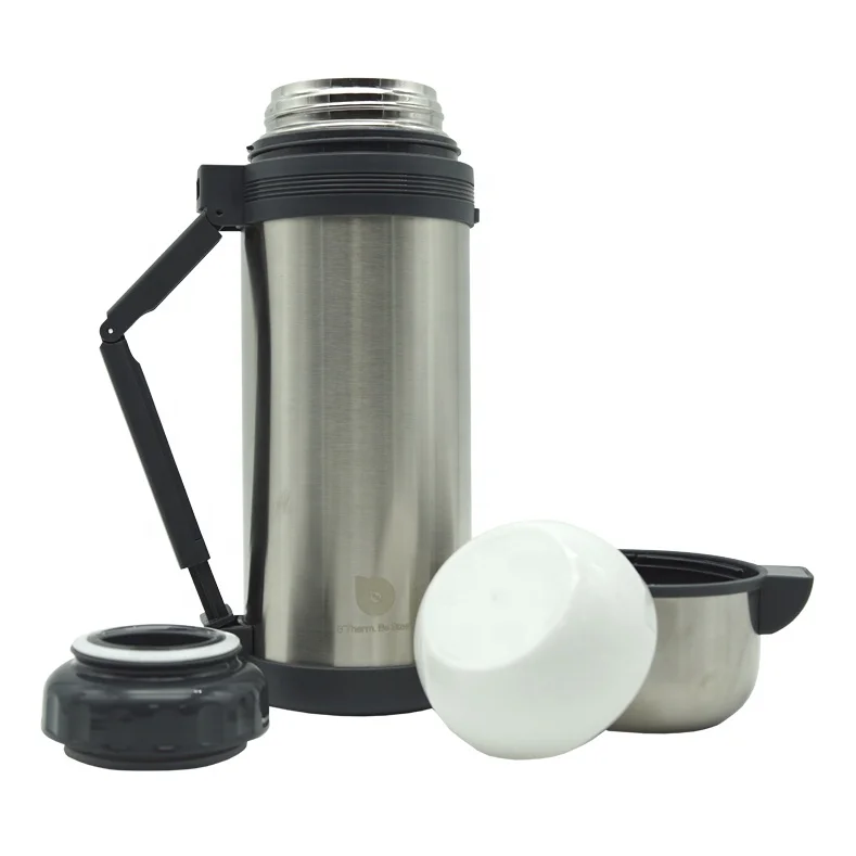 Stainless Steel Thermal Hot & Cold Vacuum Bullet Flask with carry handle