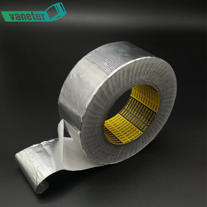 Cheap price self adhesive fireproof  pipe insulation joint sliver wrapping aluminum foil tape roll