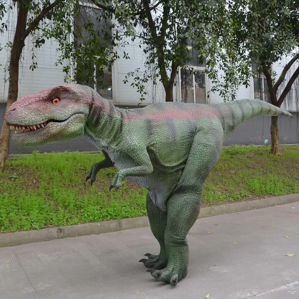 Dino World Realistic Dinosaur Costume Wearable Hidden Legs for Dinosaur Park