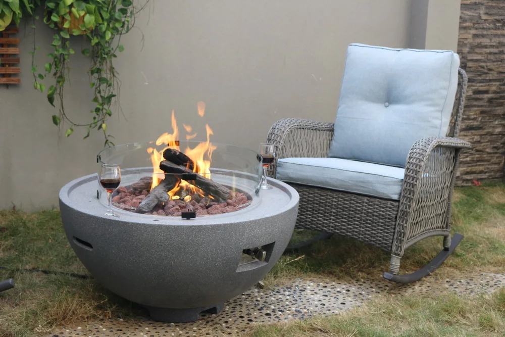 
Hot sale 36 inch Bowl shape Gas Firepit , 55,000 BTU Garden MGO garden heaters 