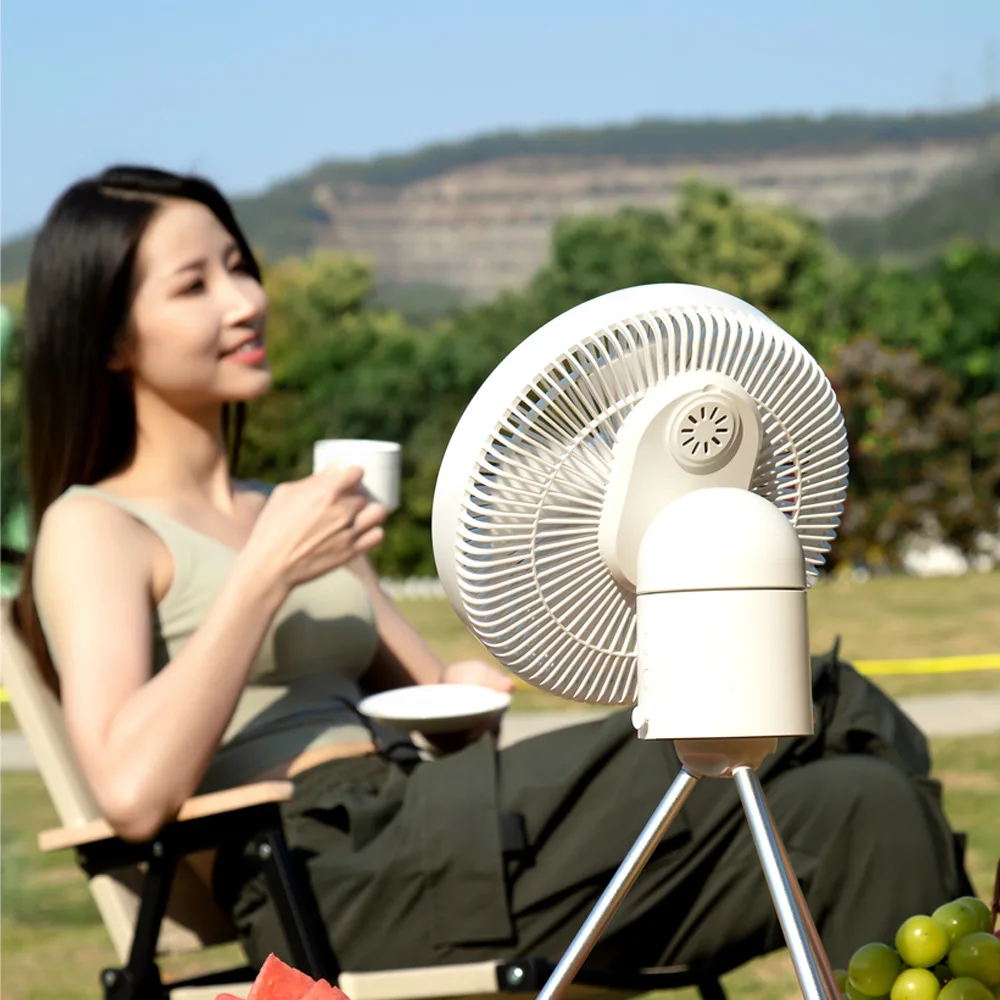 New multifunctional camping fan magnetic suction RC camping tent ceiling fan lamp wireless usb charging outdoor fan