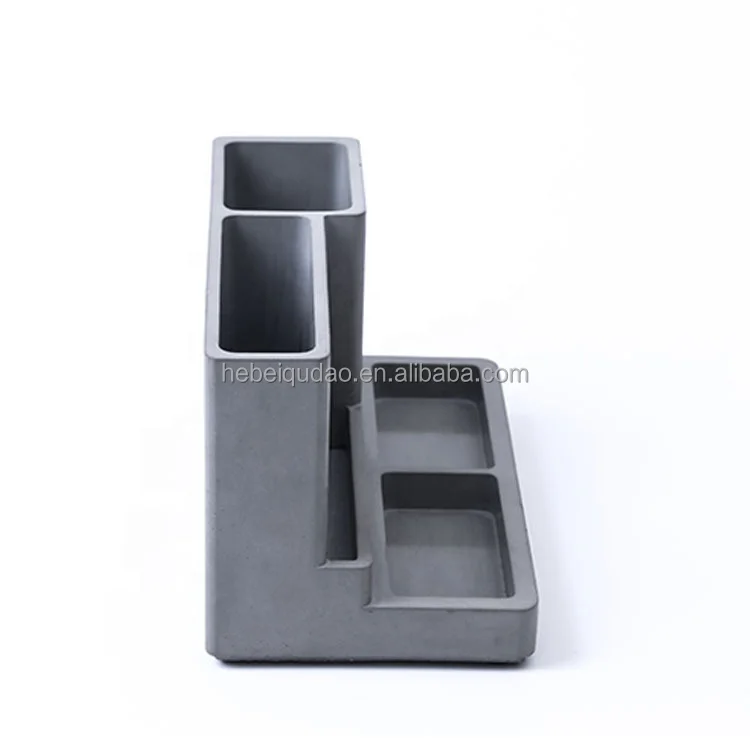 High Quality Custom Wholesale custom pen holder concrete containers office stationery supplier