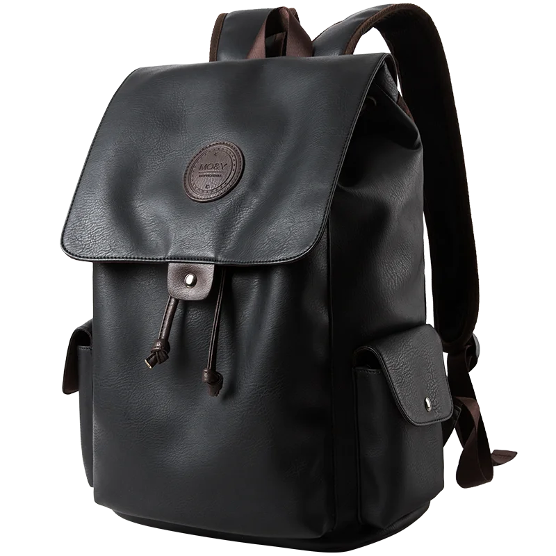 New Fashion Wholesale Waterproof Backpack Black Business School Men Designer Leather Backpacks