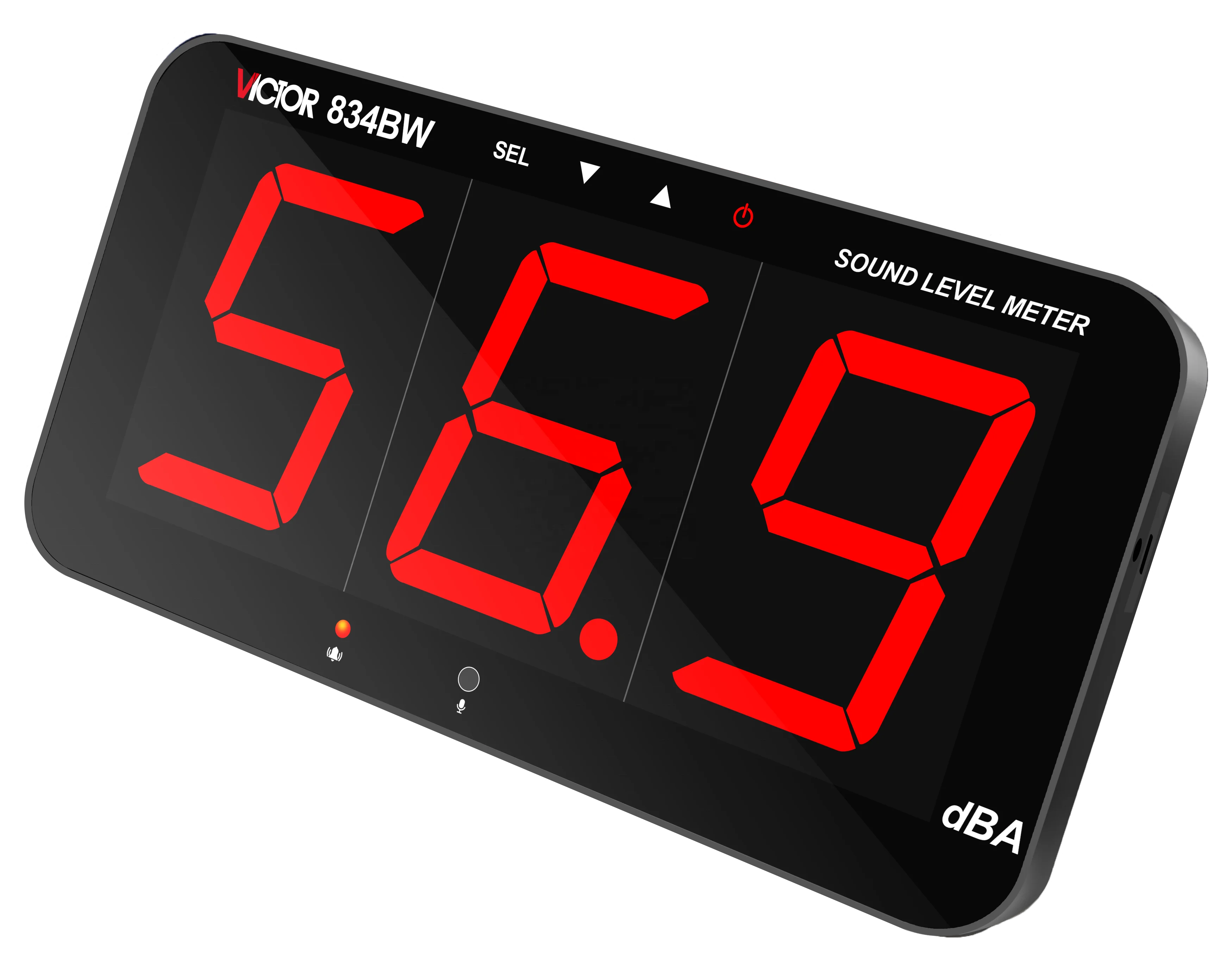 VICTOR 834BW интеллектуальный цифровой измеритель уровня звука 3-битный настенный децибелметр 30 дБ-130 дБ тестер