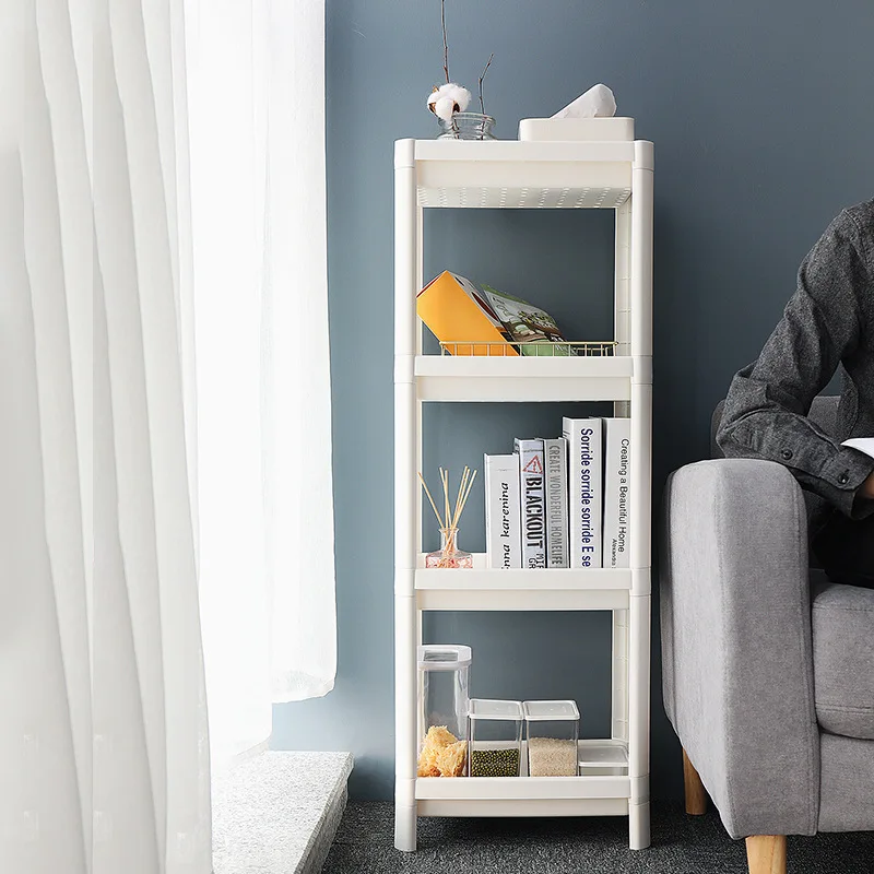 3-Layer Home Organizer Rack Plastic Storage Holders for Bathroom Kitchen Shower-Dish Spice Rack and Corner Shelf Unit