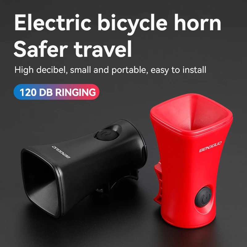 120db Bicycle Electric Horn MTB Bike Bell Cycling Handlebar Speaker Waterproof Scooter Ring Bell Safety Alarm Bike Accessories