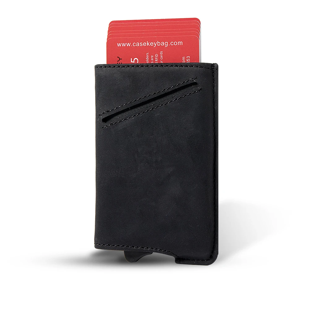 Hot Selling Wholesale Price Tarjetero Automatico Hombre Card Holder Case Pocket RFID Porte Carte Slim Leather Wallet