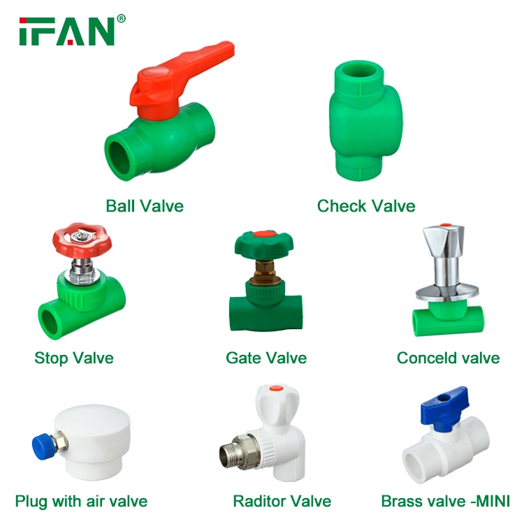 IFAN PPR Valve Water Tube Connector PN25 Plumbing PPR Pipe Fitting Thread Injection PPR Fitting