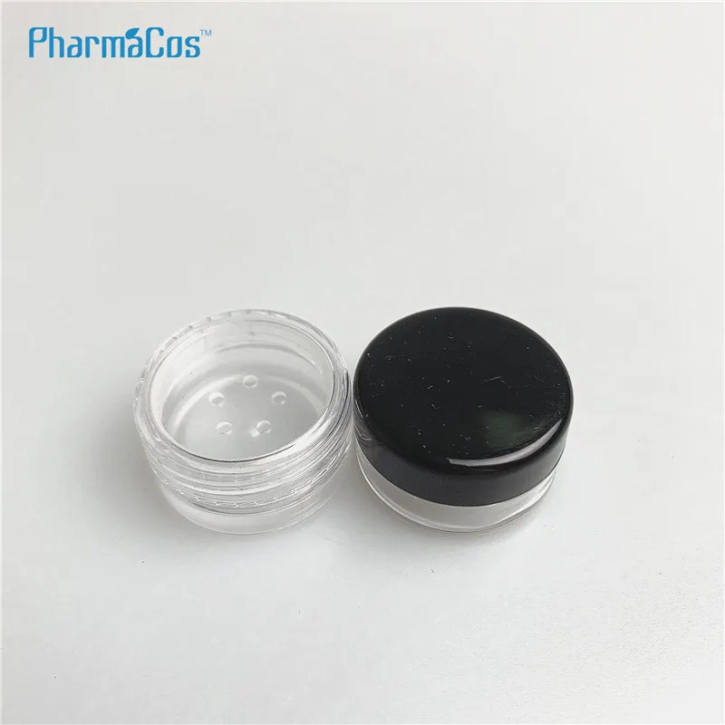 10g high quality cosmetic loose powder container plastic  empty  powder case  with sifter glitter powder cosmetic cream jar