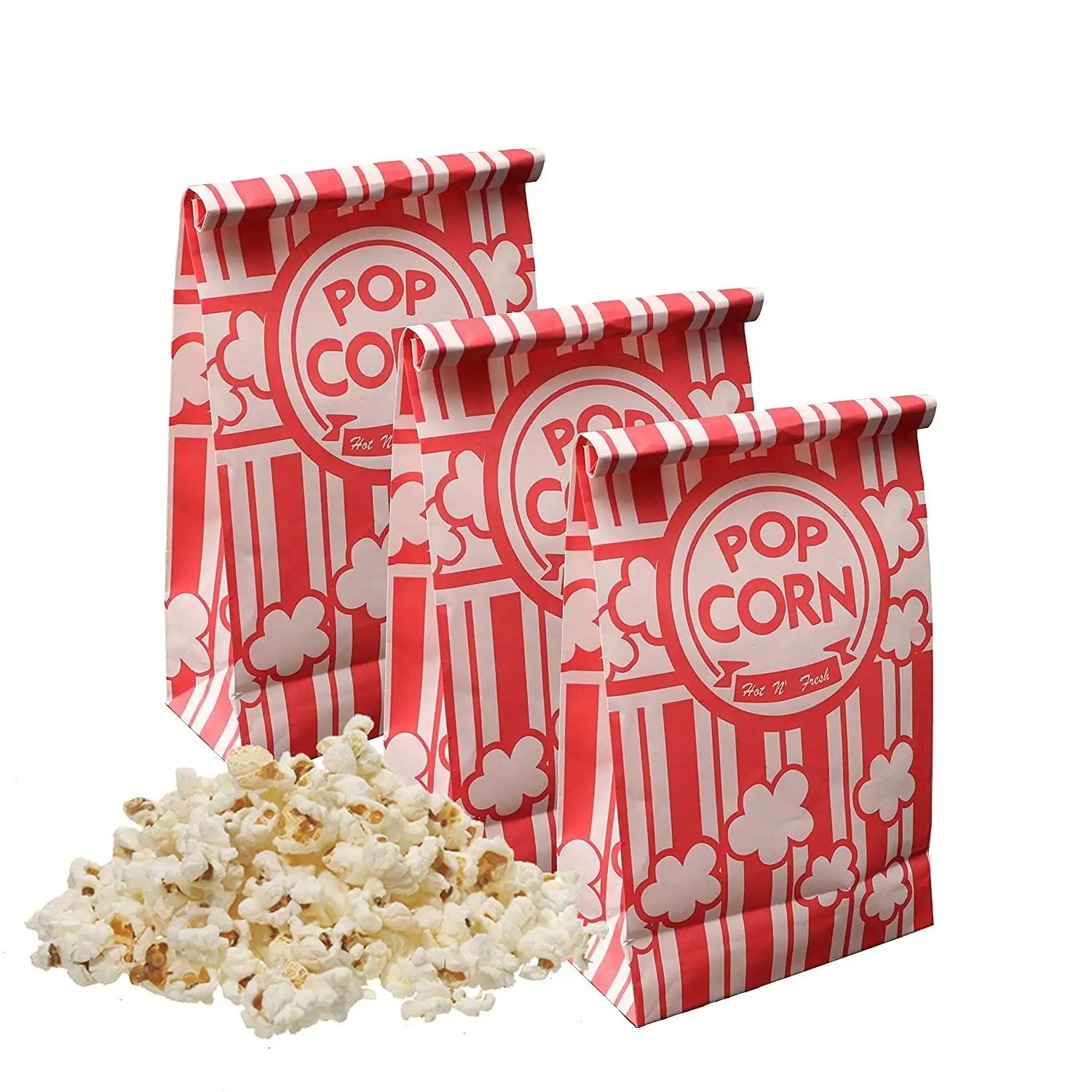 Promotion Compostable Gourmet Oil-resistant Paper Bag Microwave Custom Logo Big Resealable Branded Wholesale Popcorn Bags