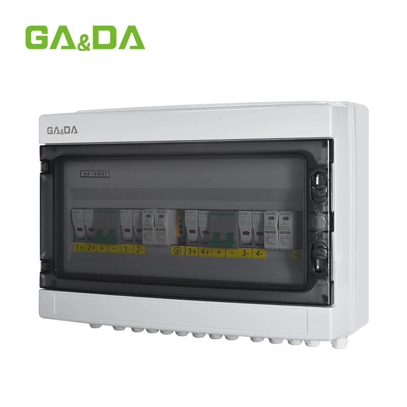 IP65 Solar control box 500V DC Combiner Box  4 input 2 output Junction Box for power supply system