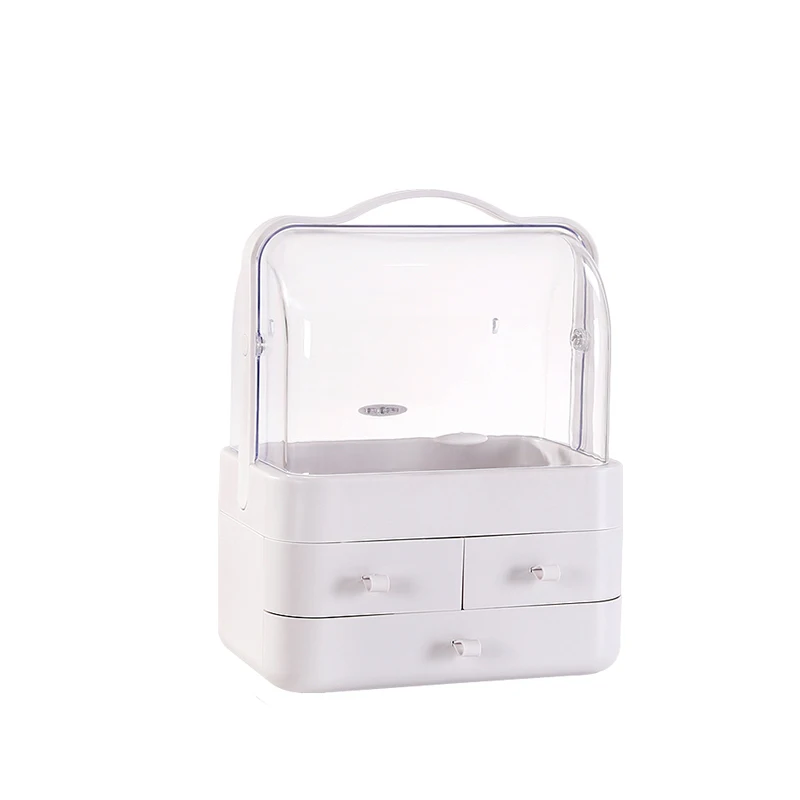 
Portable Makeup Cosmetic Organizer Jewelry Storage Box with Drawer luxury cosmetic plastic box 