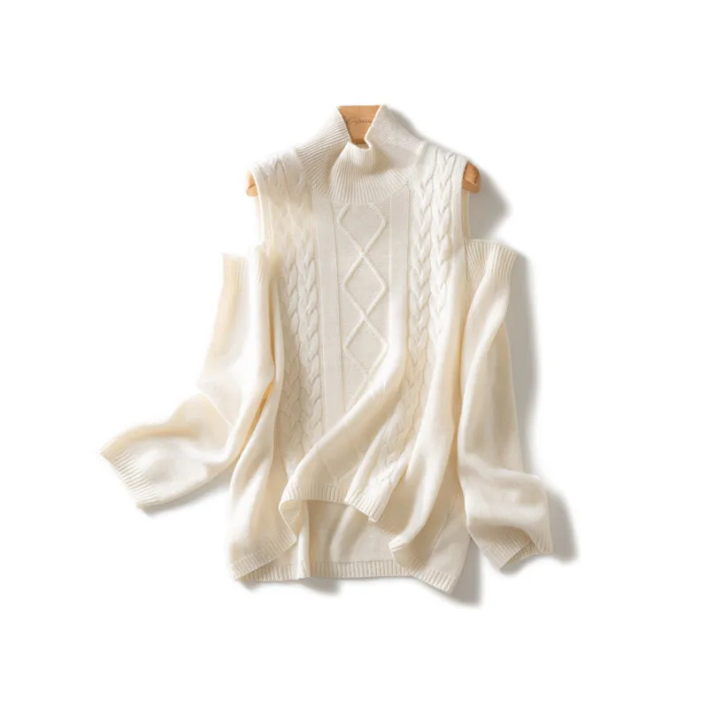 Factory price women long sleeve knitted ladies oversize cashmere sweater Ladies Cashmere knitwear