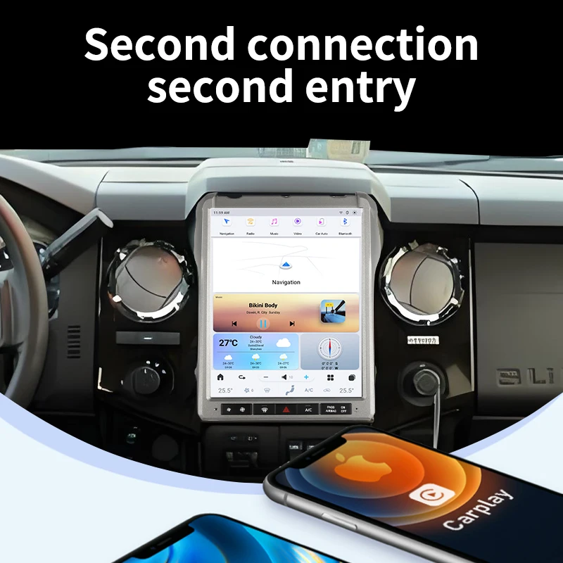 Автомагнитола на 64 ГБ для Ford Raptor F250 F350 2013 - 2014 Android авто мультимедийный плеер сенсорный экран стерео головное устройство