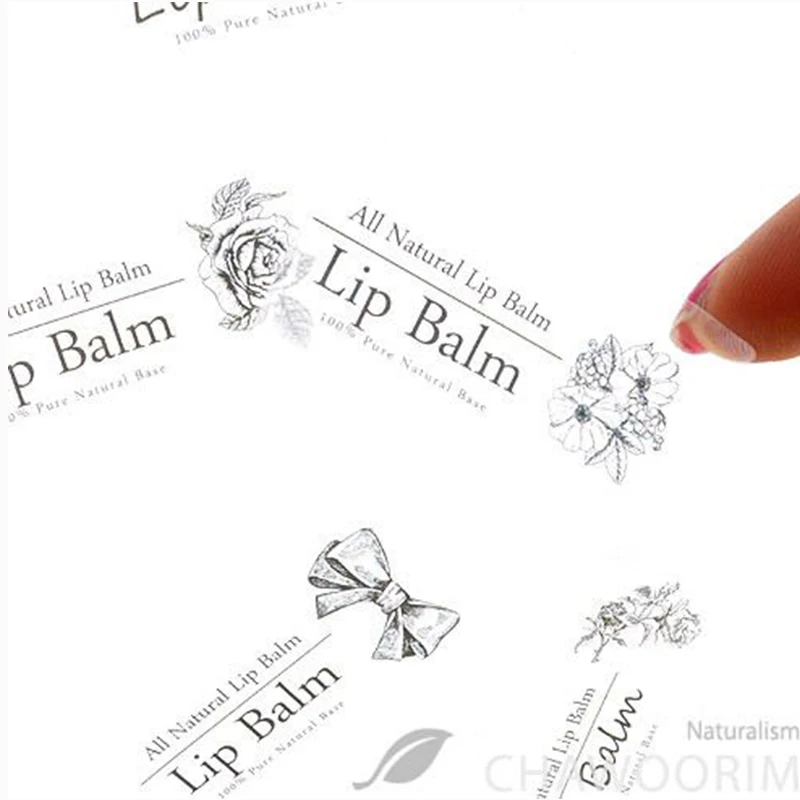 Лидер продаж, самоклеящиеся прозрачные тюбики с принтом на заказ, ярлыки для блеска для губ