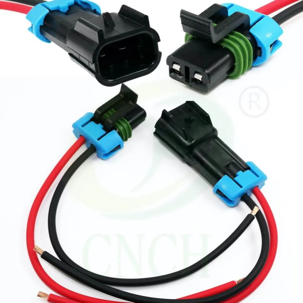 Assembled 15300027 2 Way Metri-Pack 280 Sealed Connector Female and Male 16 GA Pigtail