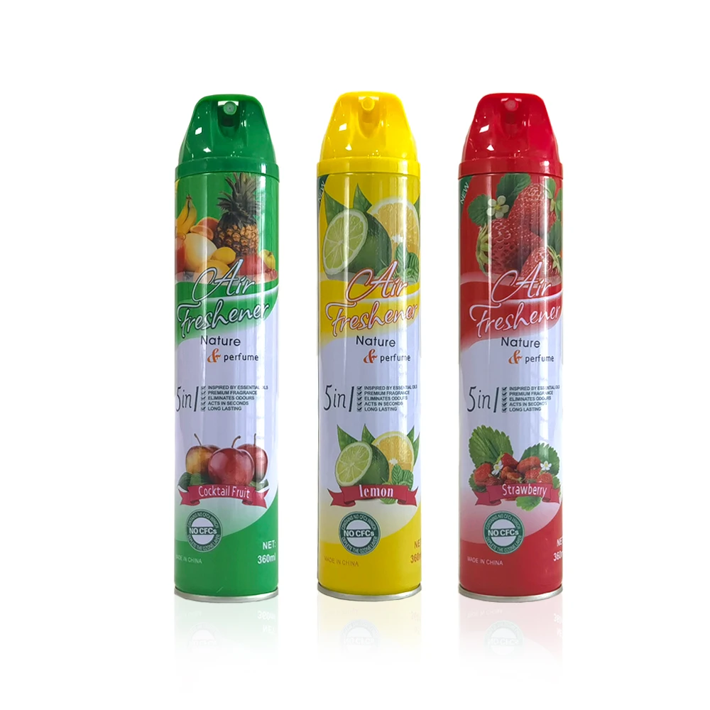 Factory Direct Air Freshener Spray Metal Deodorant Aerosol with Floral Pattern for Car Home Bedroom Office for Household Use