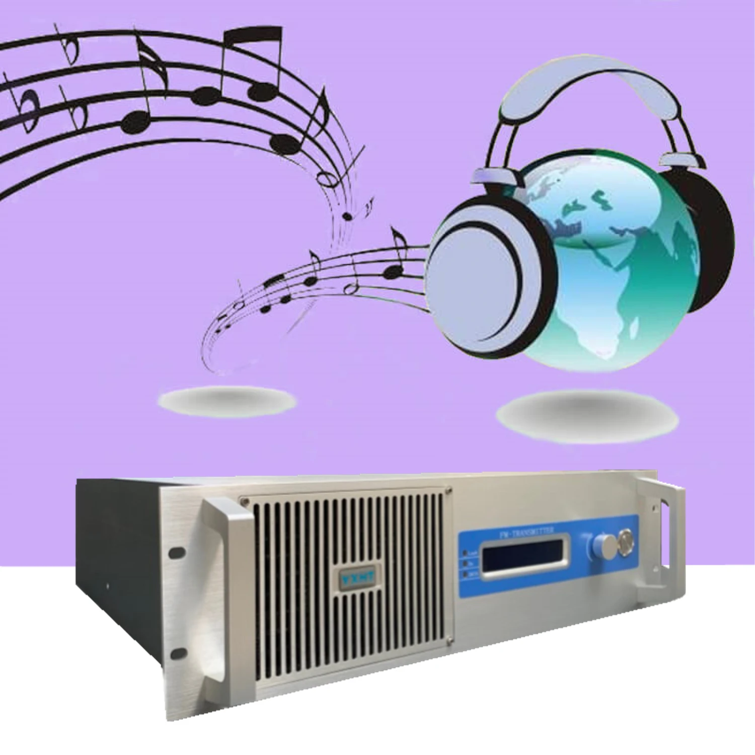 YXHT-1, 3KW FM Transmitter 3000W 3U Stereo Broadcast Equipment forSchool, Church,  Radio Station