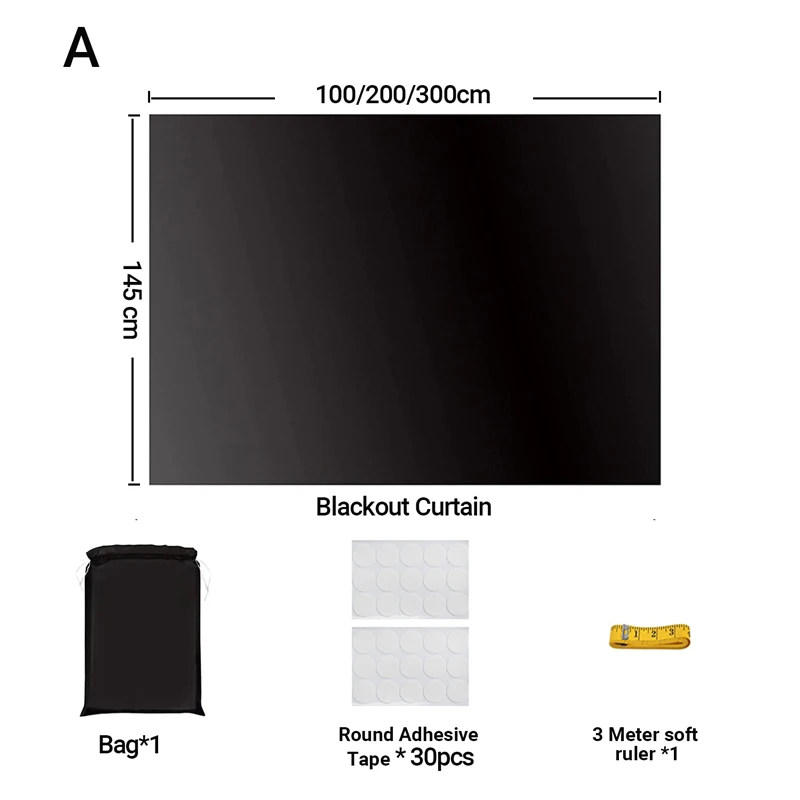 Blackout Magnetic Blinds Portable Window Blackout Curtain Shade Eco-friendly Black Out Curtain