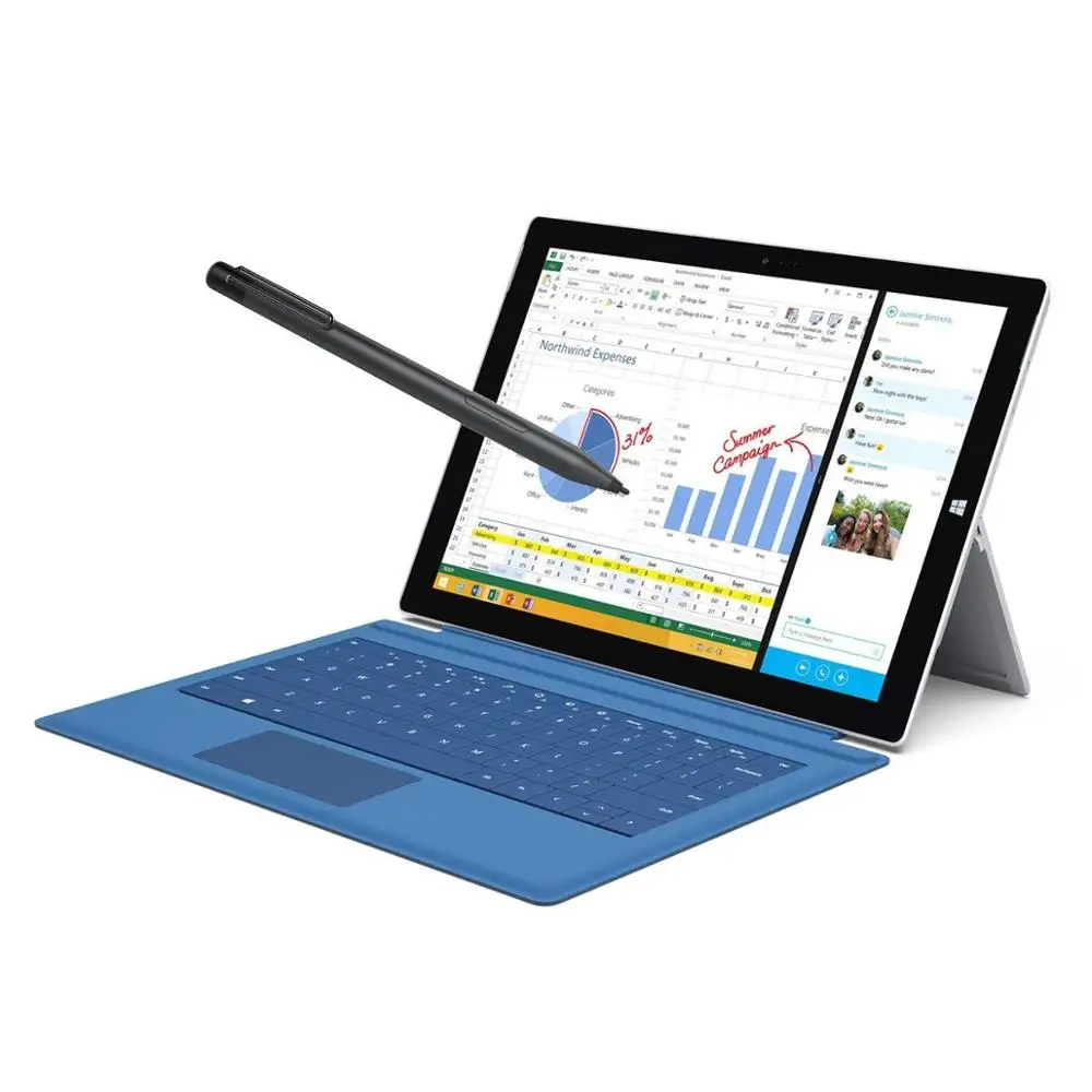 Active Touch Стилус ручки с металлическим наконечником 1024 чувствительность давления для поверхности pro 4