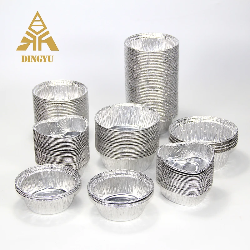 
100ml round disposable food grade factory wholesale price aluminum foil container for restaurant 