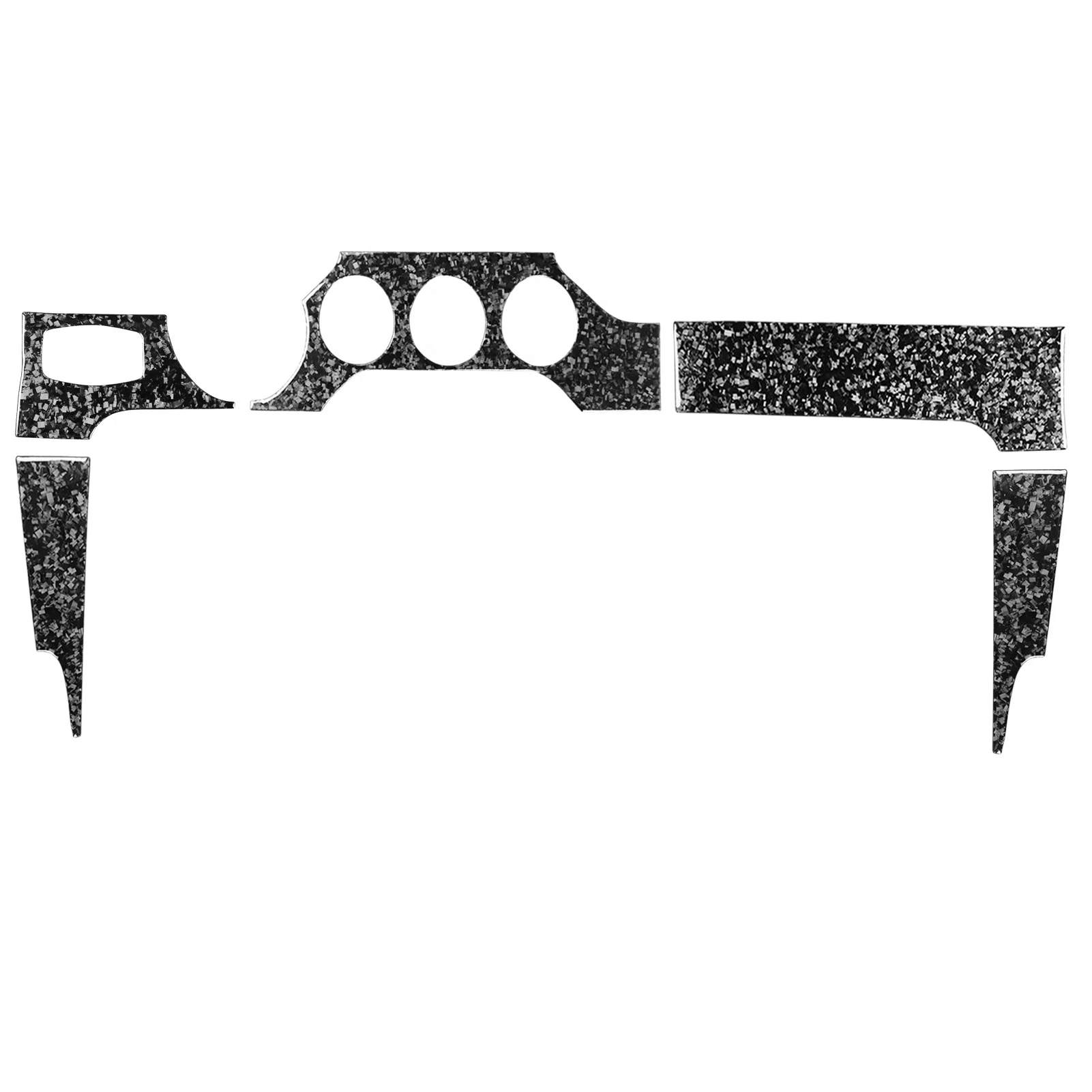 LHD Customized forged grain carbon fiber Instrument panel decoration kit for Ford Mustang 2015-2020 Auto interior refit