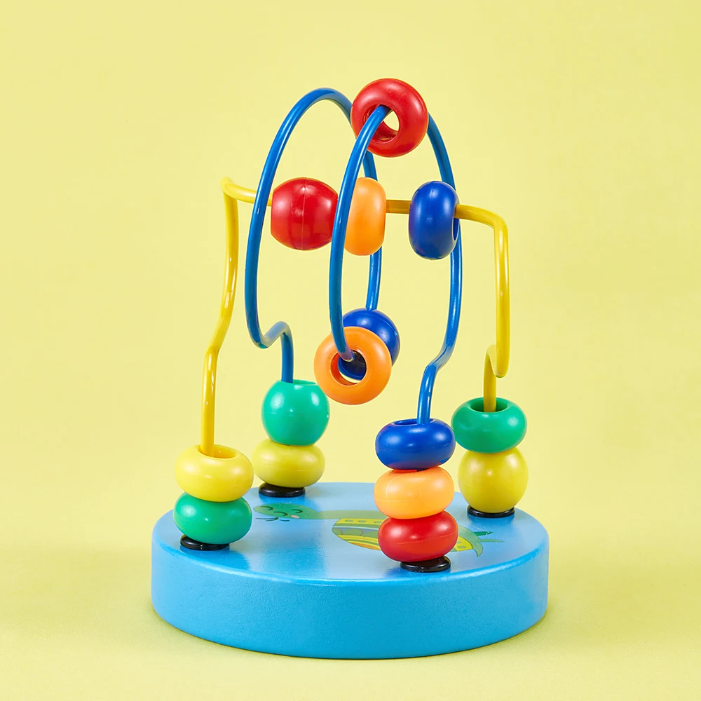 Non-Toxic Multi-Functional Animal Bead Building Blocks Early Education Finger Fine Movement Training Preschool Toy Maze Beads