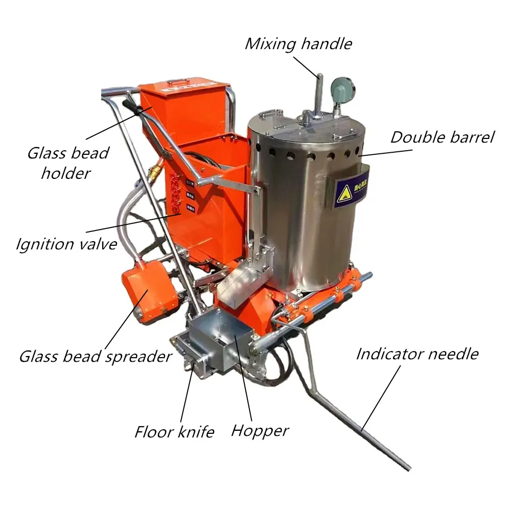 Manual Traffic Thermoplastic Road Line Marking Paint Machine