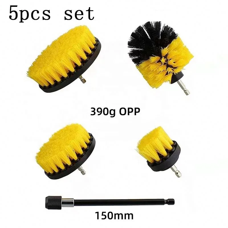 Drill Cleaning Brush Kit Brush Car Washing Kit Tool Brush Drill  for Bathroom Household Cleaning