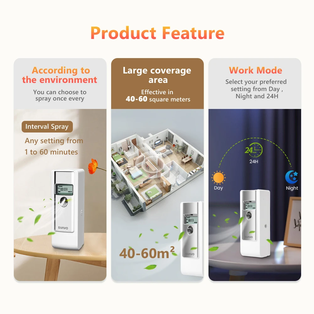 Cheap price Wall-mounted LCD Programmable Automatic Air Freshener Spray Aerosol Fragrance Dispenser with Standard Aerosol Can