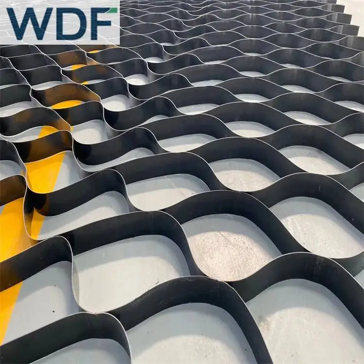 Заводская Цена Hdpe гравийная сетка Geocell, распродажа, мягкие черные настенные ремни, детали для упаковки поверхности, пластиковая цветная железная дорога