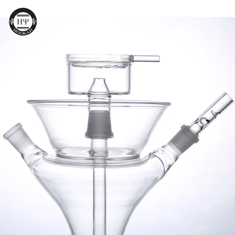 Wholesale High Quality Customized Creative Mini Tobacco Hookah Shisha Set Portable Glass Shisha with LED and Mirror Techniques