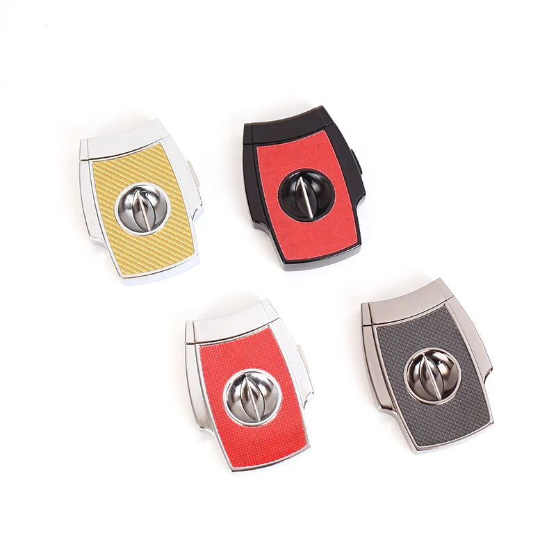 Sharp V Cut Gold Cigar Cutter Carbon Fibre Cigar Accessories for Cigar Enthusiasts
