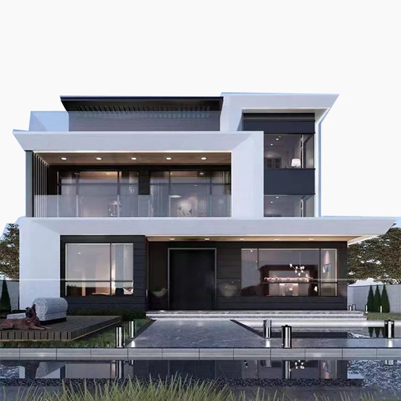 Prefab Modern Villa Materials Good Price Luxury Container House Villa Light Steel Villa