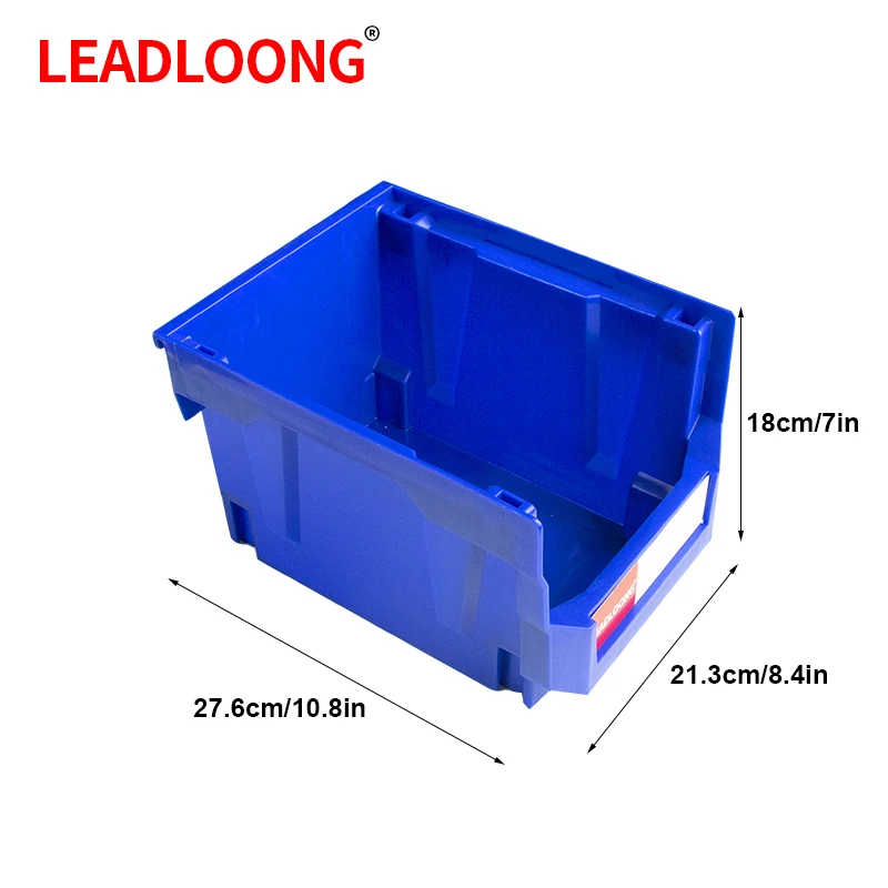 LEADLOONG Factory supply plastic storage boxes and boxes V5 6pcs 276*213*180MM Auto spare parts storage boxes Garage containers