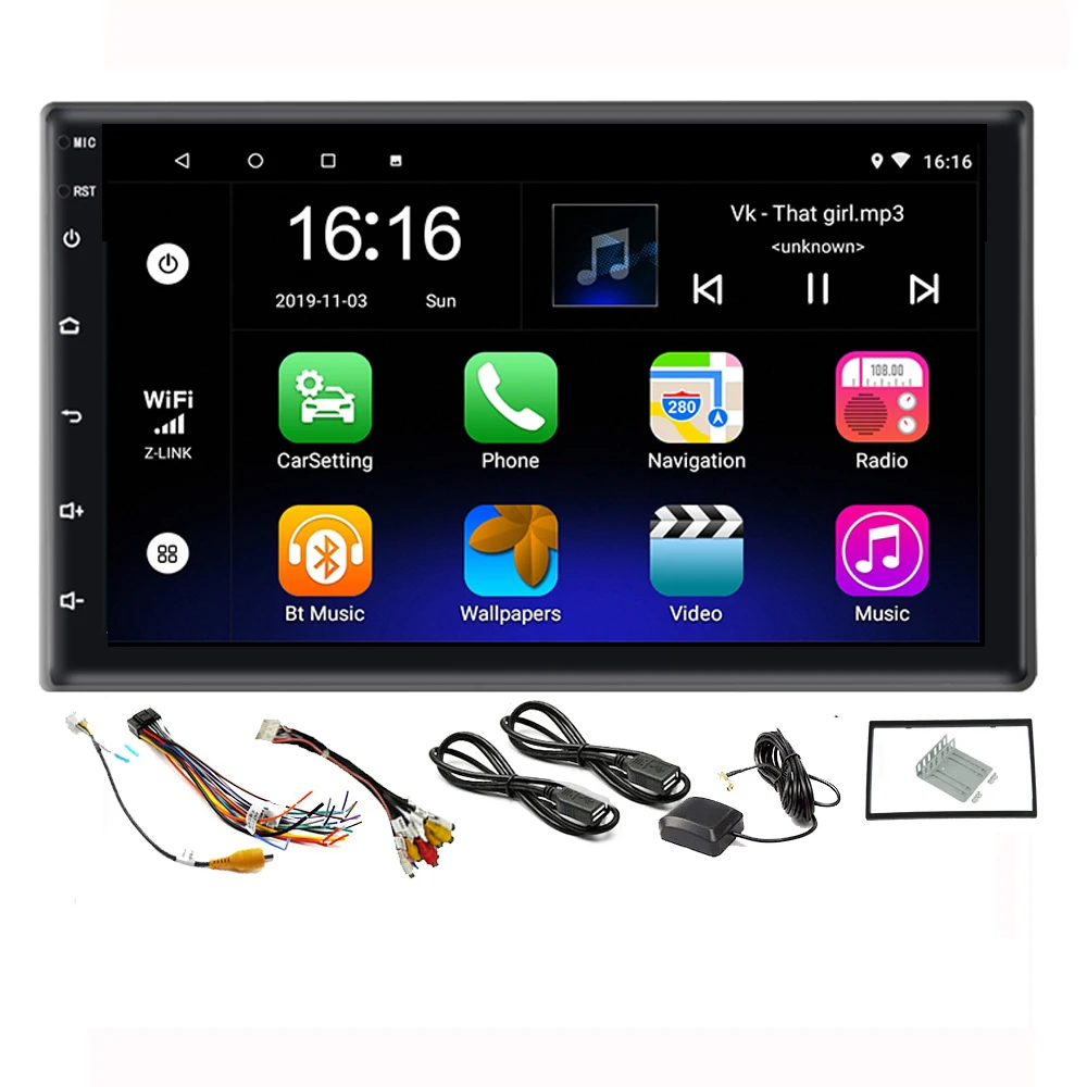 7inch Android Car Player 2 DIN Support Navigation GPS Map Rear Review Video Player Car Stereo Radio Multimedia Car Radio