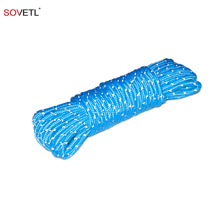 SOVETL High Strength Braided Cord Lightweight UHMWPE Rope With Reflective Tracer