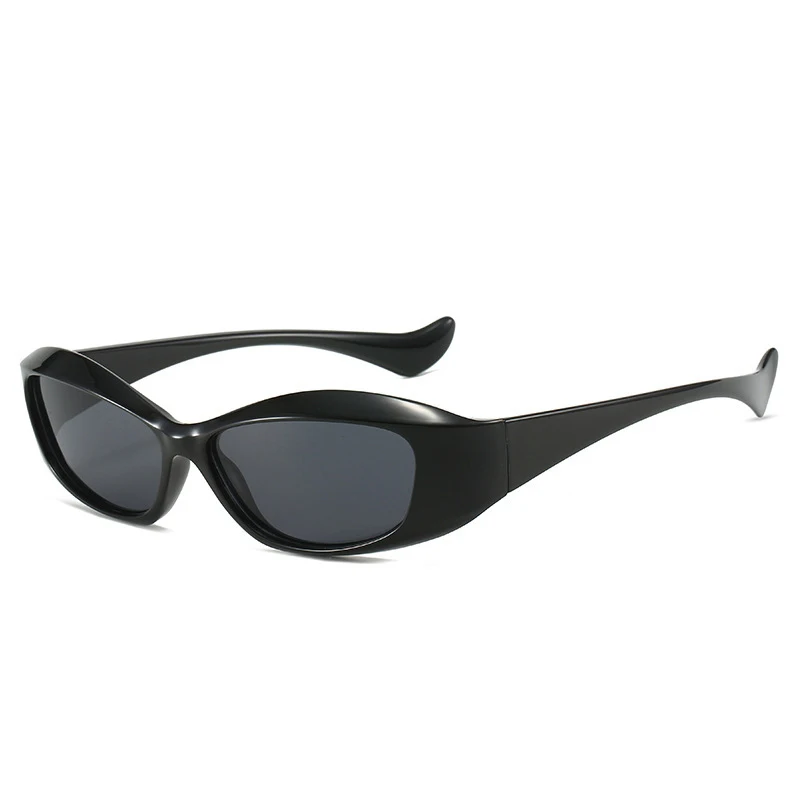 Fashion Around Shades Futuristic Oval Trendy Eyewear Y2K Sun Glasses Small Sunglasses for Women Men