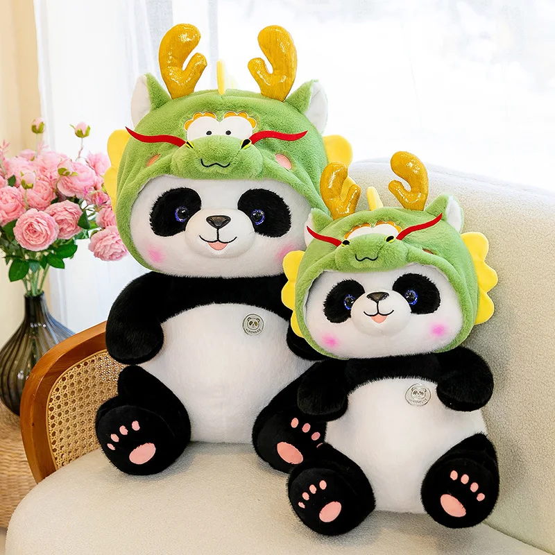 Hot Selling High Quality Custom Panda Little Dragon Plush Toy Doll 2024 Mascot Doll Ornament Sofa Decoration Holiday Gifts