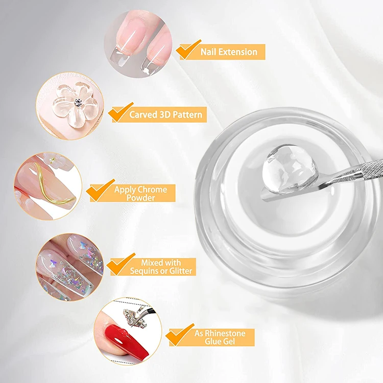 Quengel Multi Function Solid Gel Buildering Extension 3d Sculpture Builder Nail Gel Uv Gel