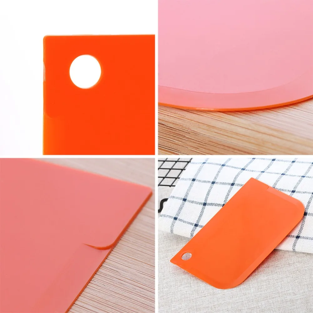 3pcs/set Kitchen Tool Classic Fondant Cake Decorating Tool Multifunction Blade Plastic Cake Smoother Cake Scraper Spatula Set