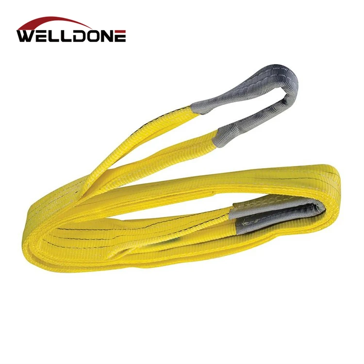 SF 8:1 Australian Standard 1T/2T/3T/4T/5T/6T/8T/10T/12T Polyester Flat Eye Lifting Belt Webbing Sling AS1353.1