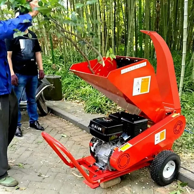 high quality fast delivery electric gasoline diesel mobile wood chipper tree branch cutting machine wood chipping machine