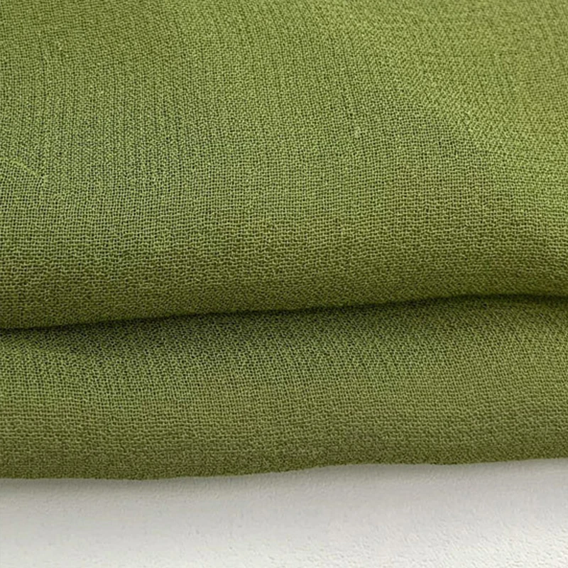 Плотная ткань креп-Жоржет шифоновая простая хиджаб платье с оборками сари ткань