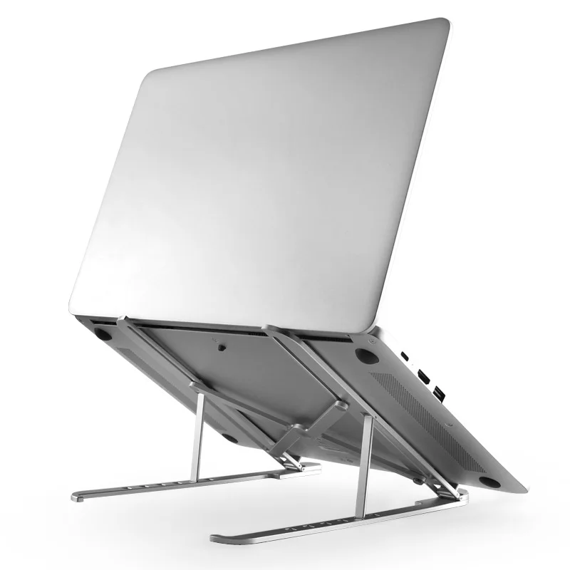 new Flexible Folding Height Adjustable Aluminum Foldable Portable Desktop Laptop Notebook Holder Riser Stand L100