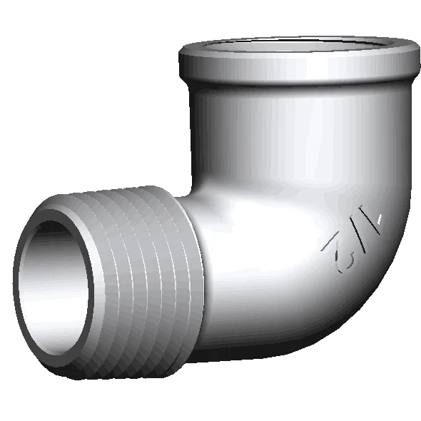 Латунная резьба 1/2 дюйма 90 градусов MF NPT