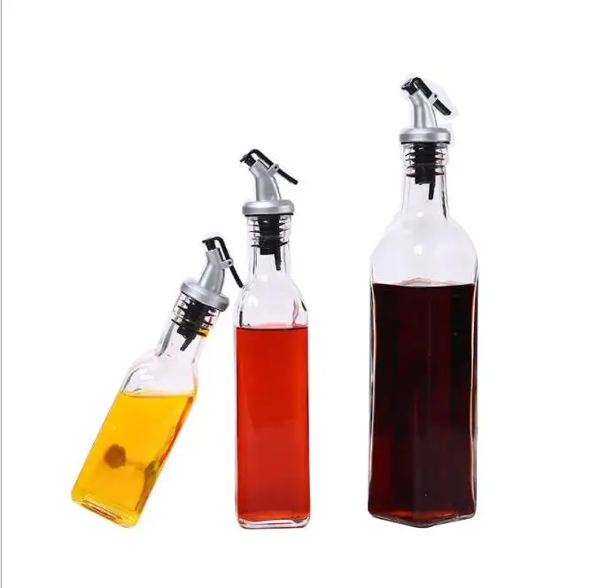 Оптовая продажа 500ml прозрачный кристалл Кухня Кулинария герметичные уксус маслораспределительное устройство стеклянная бутылка