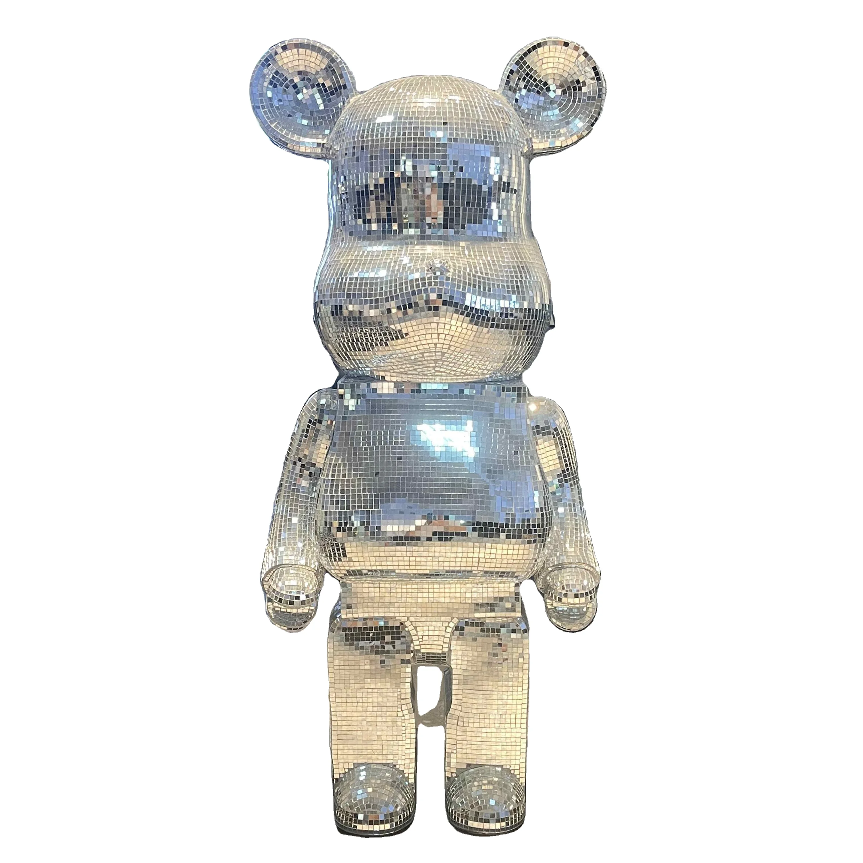 400% Handmade Sequins Glass Bright Surface Piggy Bank Large  Decoration Landing Violent Bear For Decoration